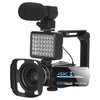 Cámara de video digital KOMERY AF2 5600PX 18X Zoom 4K con kit de estabilizadores