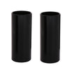 2 piezas de acero inoxidable para guitarra Slide Tube Folk Slide Block, tamaño: 28 mm (negro)