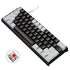 LEAVEN K620 61 teclas Hot Plug-in Glowing Game Teclado mecánico con cable, longitud del cable: 1,8 m, color: blanco, negro, rojo, eje
