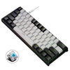 LEAVEN K620 61 teclas Hot Plug-in Glowing Game Teclado mecánico con cable, longitud del cable: 1,8 m, color: negro, blanco, verde eje