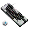 LEAVEN K620 61 teclas Hot Plug-in Glowing Game Teclado mecánico con cable, longitud del cable: 1,8 m, color: blanco, negro, verde, eje