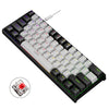 LEAVEN K620 61 teclas Hot Plug-in Glowing Game Teclado mecánico con cable, longitud del cable: 1,8 m, color: negro, blanco, rojo, eje