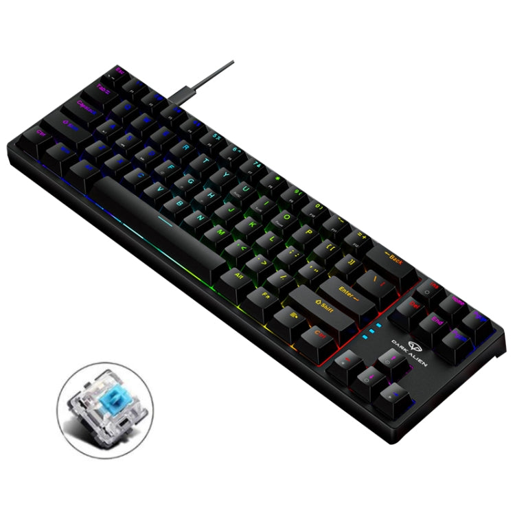Dark Alien K710 71 Keys Glowing Game Teclado con cable, longitud del c ...