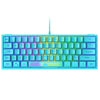 ZIYOULANG K61 62 Teclas Juego RGB Iluminación Notebook Teclado con cable, Longitud del cable: 1,5 m (Azul)