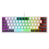 ZIYOULANG K61 62 Teclas Juego RGB Iluminación Notebook Teclado con cable, Longitud del cable: 1,5 m (Blanco Negro)
