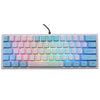 ZIYOULANG K61 62 Keys Game RGB Lighting Notebook Teclado con cable, longitud del cable: 1,5 m (blanco azul)