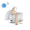 Amplificador de sonido recargable para audífonos GM-301, especificaciones: con vaina de carga color de piel + blanco