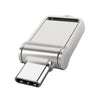 64GB USB 2.0 + Type-C/USB-C Mini computadora y teléfono de alta velocidad Disco U rotativo de doble propósito (Plata)
