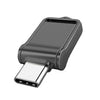 128GB USB 2.0 + Type-C/USB-C Mini computadora y teléfono de alta velocidad Disco U giratorio de doble propósito (Negro)