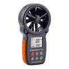 BT-100 Anemómetro de mano Velocidad del viento Instrumento de medición de temperatura de enfriamiento del viento (Negro)