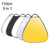 Tablero reflector plegable Selens 5 en 1 (oro / plata / blanco / negro / luz suave), tamaño: triángulo de 100 cm