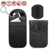 Bolsa de protección de señal de llave de coche de doble hebilla Estuche de tarjeta RFID antimagnético (negro)