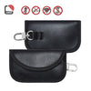Bolsa de protección de señal de llave de coche, teléfono móvil RFID de cuero PU, bolsa antiradiación, 11x6,5 cm