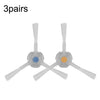 Para Cloud Whale J1/J2 3 pares de accesorios de barredora de cepillo lateral blanco