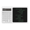 Tablero de escritura LCD para calculadora de oficina con soporte (blanco)