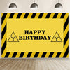 1,5 m x 1 m Serie de vehículos de construcción Fondo de fotografía de feliz cumpleaños Tela (Mdm07792)