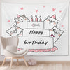 Tapiz de decoración de fiesta con fondo de foto de feliz cumpleaños, tamaño: 150x100cm(GT56-2)
