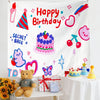 Diseño de cumpleaños Paño colgante Niños Foto Paño de pared, Tamaño: 150x200cm Terciopelo(14)