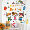 Diseño de cumpleaños Paño colgante Niños Foto Paño de pared, Tamaño: 150x200cm Terciopelo(19)