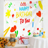 Diseño de cumpleaños Paño colgante Niños Foto Paño de pared, Tamaño: 150x200cm Terciopelo(29)