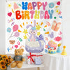 Diseño de cumpleaños Paño colgante Niños Foto Paño de pared, Tamaño: 150x230cm Terciopelo(6)