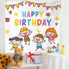 Diseño de cumpleaños Paño colgante Niños Foto Paño de pared, Tamaño: 180x200cm Terciopelo (veintiuno)