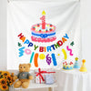 Diseño de cumpleaños Paño colgante Niños Foto Paño de pared, Tamaño: 180x230cm Terciopelo(11)