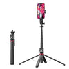 Soporte en vivo con Bluetooth Selfie Sticks giratorio de 360 grados, especificaciones: P225 TK (clip único)
