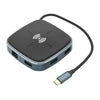 AY95 9 en 1 TYPE-C/USB-C HUB concentrador de carga rápida inalámbrico de base extendida (negro)