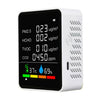 ZN-2COWT 6 en 1 PM2.5 Sensor infrarrojo CO2 Formaldehído TVOC Detector de temperatura y humedad (Blanco)