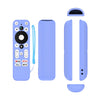 Para ONN Android TV 4K UHD Streaming Device Y55 Cubierta de control remoto de silicona anticaída (azul luminoso)