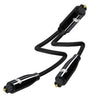 Cable digital óptico de audio EMK 1 a 2 (1,5 m + 1 m)