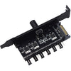 PIC Bit Case Interruptor de control del ventilador de refrigeración PWM Controlador de velocidad del ventilador de la computadora de 6 vías (SATA)