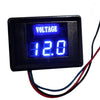 DES-2 Medidor de voltaje de batería de automóvil DC LED Pantalla digital 12V Motocicleta RV Yate Medidor de voltaje Detector (Azul)