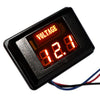 DES-2 Medidor de voltaje de batería de automóvil DC LED Pantalla digital 12V Motocicleta RV Yacht Medidor de voltaje Detector (naranja)
