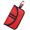 Bolsa para llaves RFID antirrobo de identificación de frecuencia de radio multifuncional para automóvil (rojo cortical)