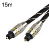 EMK HB/A6.0 Interfaz SPDIF Cable de fibra óptica de audio digital de alta definición, longitud: 15 m (neto blanco y negro)