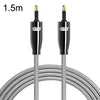 EMK QH4.0 Mini Toslink Interfaz de 3,5 mm SPDIF Fibra de audio óptica, Longitud: 1,5 m (Negro)