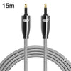 EMK QH4.0 Mini Toslink Interfaz de 3,5 mm SPDIF Fibra de audio óptica, Longitud: 15 m (Negro)