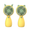 2 uds MLS6035 Mini USB de carga con ventilador pequeño con cordón, estilo de entrega aleatoria (amarillo)