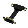 PCI-E 3.0 1X a 1X Tarjeta gráfica inversa de 90 grados / Tarjeta de red inalámbrica / Cable de extensión de tarjeta de conversión (Negro)