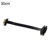 PCI-E 3.0 1X Tarjeta gráfica de 180 grados Adaptador de tarjeta de red inalámbrica Cable de extensión de bloque, Longitud: 30 cm