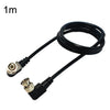 Cable coaxial de audio y video BNC macho a codo macho, longitud: 1 m