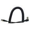 Cable de resorte coaxial BNC macho de cabeza recta a cabeza en codo Cable de video Cable de fuente de señal de audio (2 m)