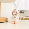 Ventilador de astronauta de dibujos animados 6092 con mini ventilador de carga USB portátil con cordón (rosa)