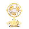 Ventilador para mascotas lindo para el hogar Ventilador de luz nocturna de escritorio USB (Amarillo)