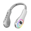 S57 Deportes al aire libre RGB Ventilador de cuello colgante Mini ventilador USB sin aspas portátil plegable (Elemento blanco)