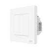 Tuya ZigBee Smart Single-fire Zero-fire Sharing Timing Voice Wall Switch Enchufe de la UE, estilo: 3 vías (blanco)