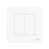 Tuya ZigBee Smart Single-fire Zero-fire Sharing Timing Voice Wall Switch EU Plug, Style: 4 Ways (White Scene Casual Post)
