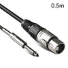 6.35mm Caron Hembra a XLR 2pin Balance Micrófono Audio Cable Mezclador Línea, Tamaño: 0.5m